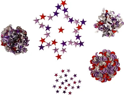 Assorted Self Adhesive Gem Stickers (Moon & Stars Theme)