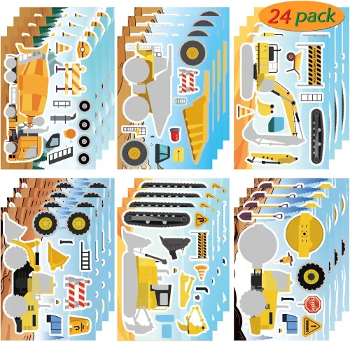 Make Your Own Construction Vehicle Stickers