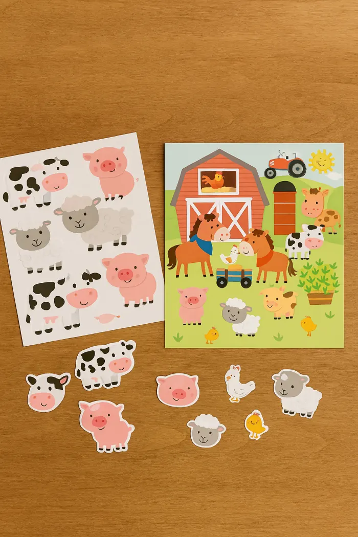 Make-Your-Own Farm Animal Stickers