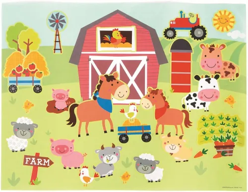 Fun Express Make Your Own Farm Animal Stickers for Kids