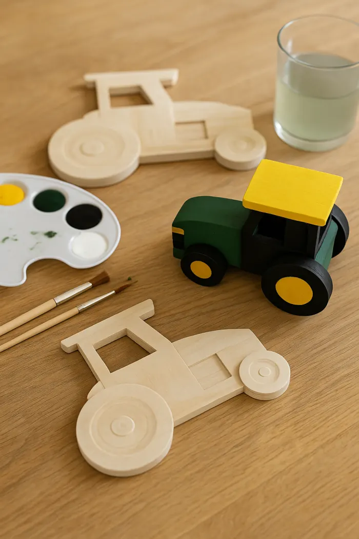 Paint-Your-Own Wooden Tractor