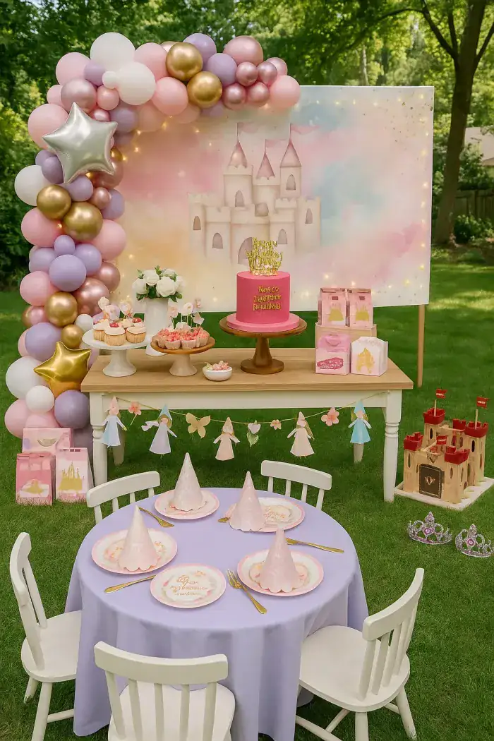 Princess & Castle party setup