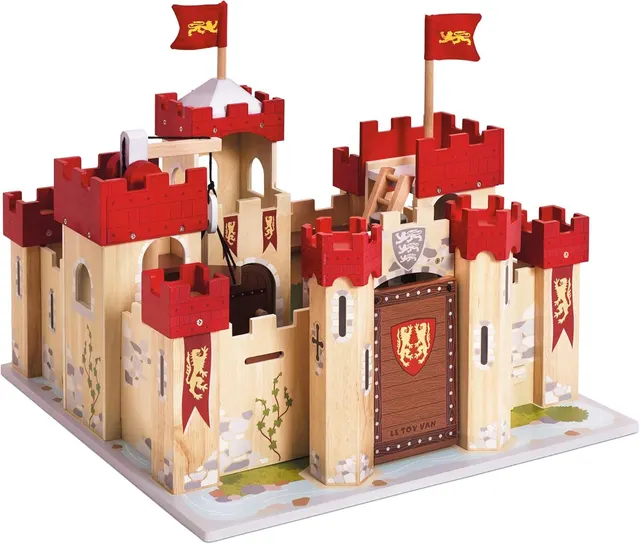 Le Toy Van Lionheart Wooden Castle — Pretend Play Castles Collection, Knights Castle Playset