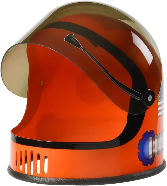 Aeromax ASO-Helmet Youth Astronaut Helmet with Movable Visor, Orange, Fits Most Ages 3-10