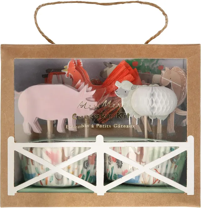 Meri Meri On The Farm Cupcake Kit, Pack of 24