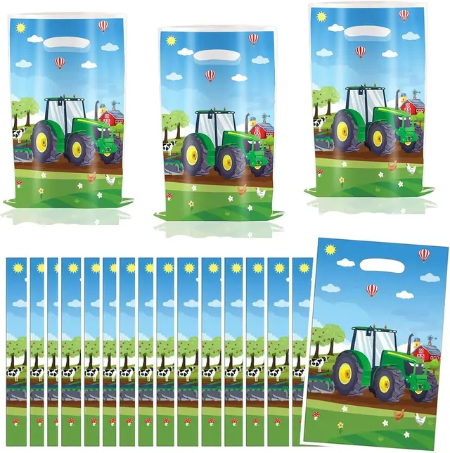 Farm Tractor Party Favor Bags, 30pc