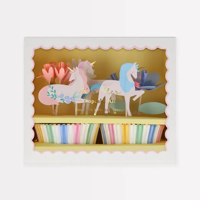 Meri Meri Meadow Unicorn Cupcake Kit, Pack of 24